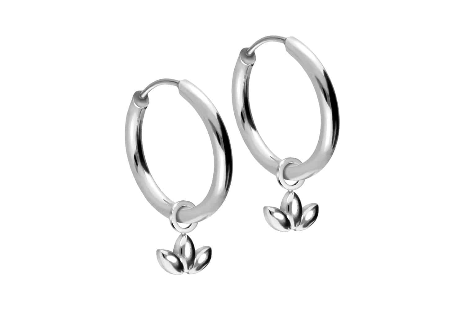 Chirurgenstahl Ohrclicker Creolen LOTUSBLÜTE von Piercingline